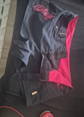 Gri Baskılı Fermuarlı Mini kadın deniz şortu - Görsel 5