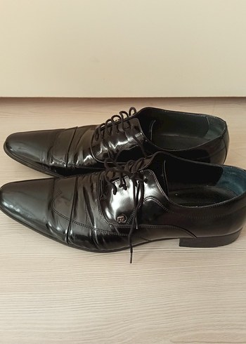 43 Beden Parlak Siyah Erkek Klasik Goth Ayakkabı
