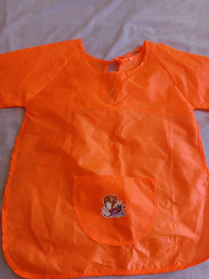 Turuncu Baskılı Bebek Önlüğü - Görsel 2