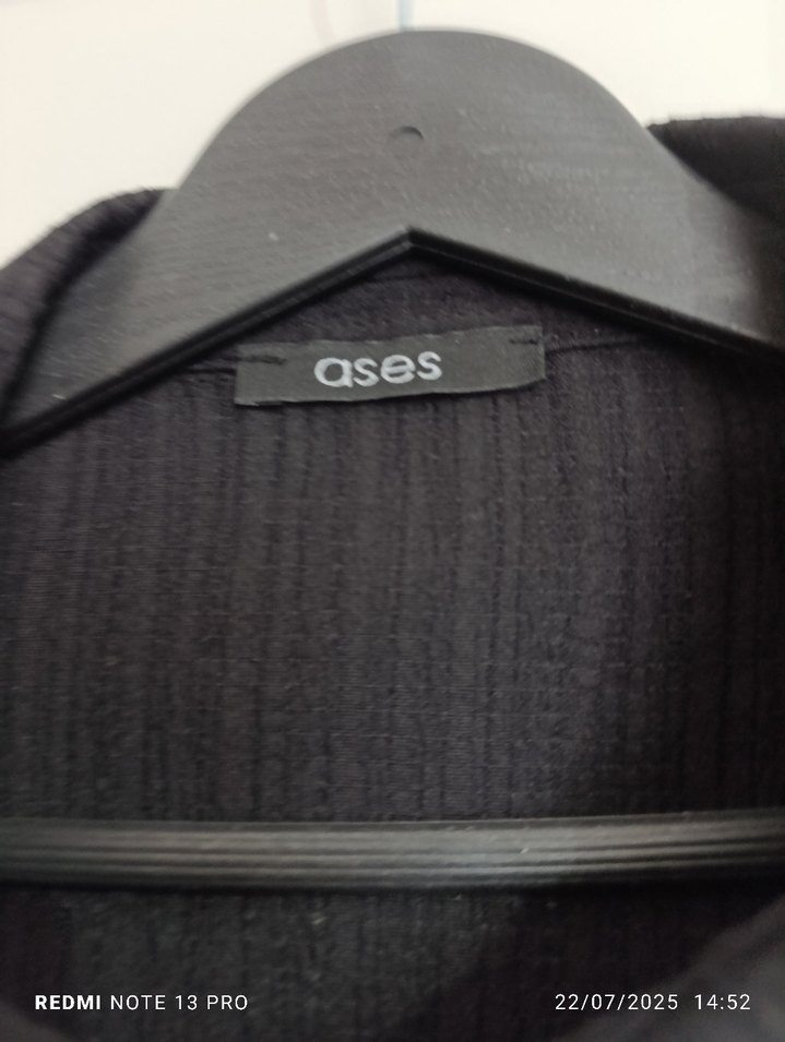 Siyah Uzun Kollu  Kadın Gömlek - Görsel 2