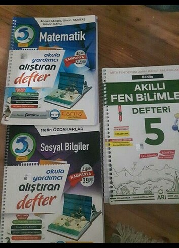 5.sınıf test kitapları 5 adet 1de hediye