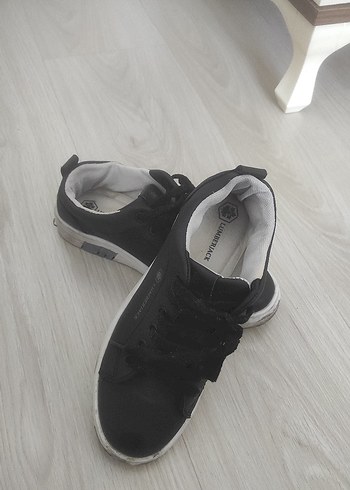 kiz Çocuk Siyah Bağcıklı Sneaker - Görsel 3