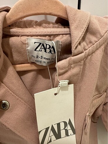 3 Yaş Beden pembe Renk Zara Pembe Ceket