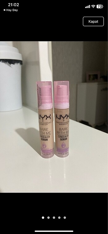 Nyx kapatıcı 01 ve Maybelline ultimatte ruj