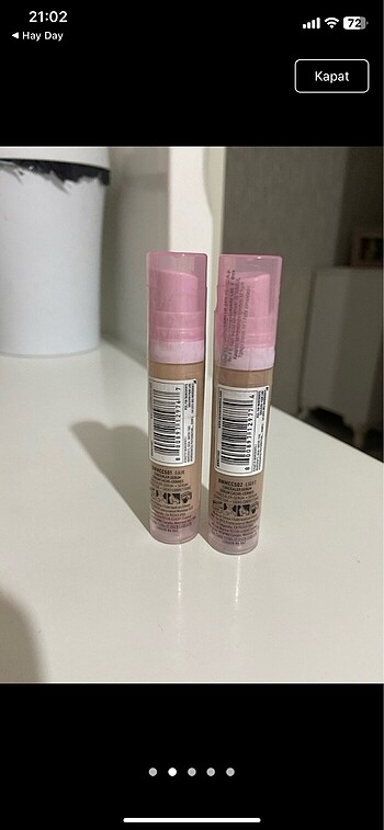 NYX Nyx kapatıcı 01 ve Maybelline ultimatte ruj