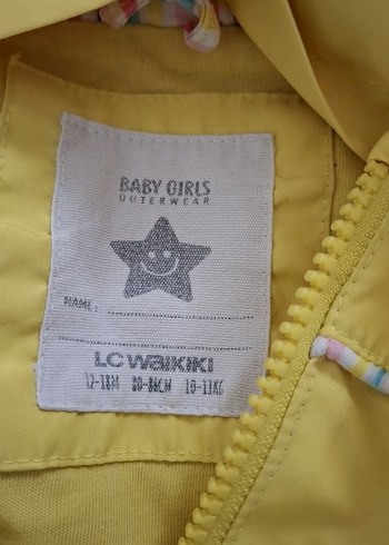 LC Waikiki Kız Çocuk Sarı Fermuarlı Yağmurluk