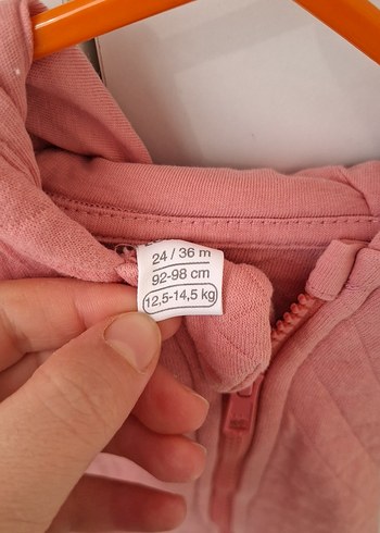 Kız Bebek Fermuarlı Pembe Tulum - Görsel 2