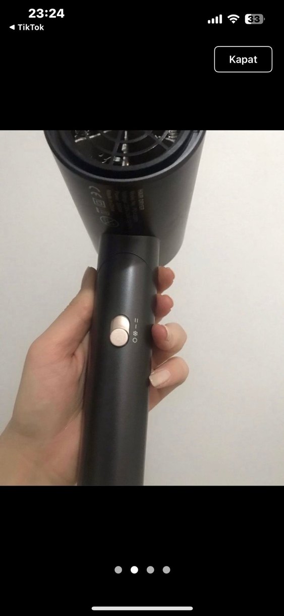 Siyah Mat Saç Kurutma Makinesi - Görsel 2