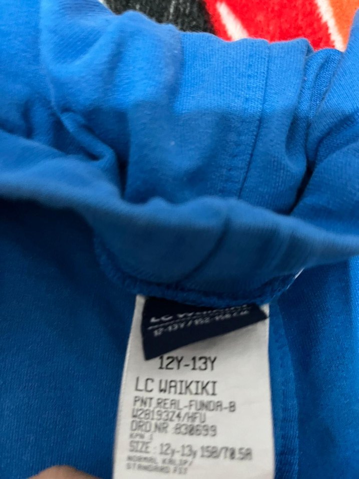 12-12 yaş Mavi Baskılı Erkek Eşofman Altı - Görsel 3