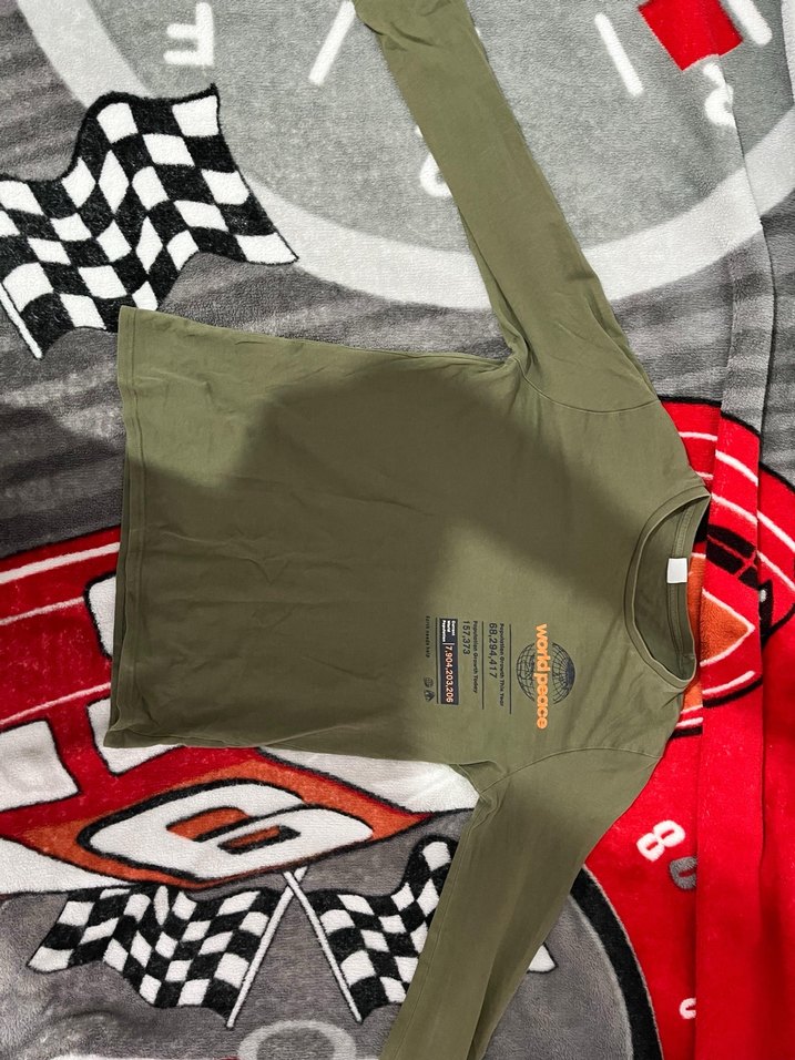 Erkek Çocuk Haki Uzun Kollu Baskılı Tişört - Görsel 4