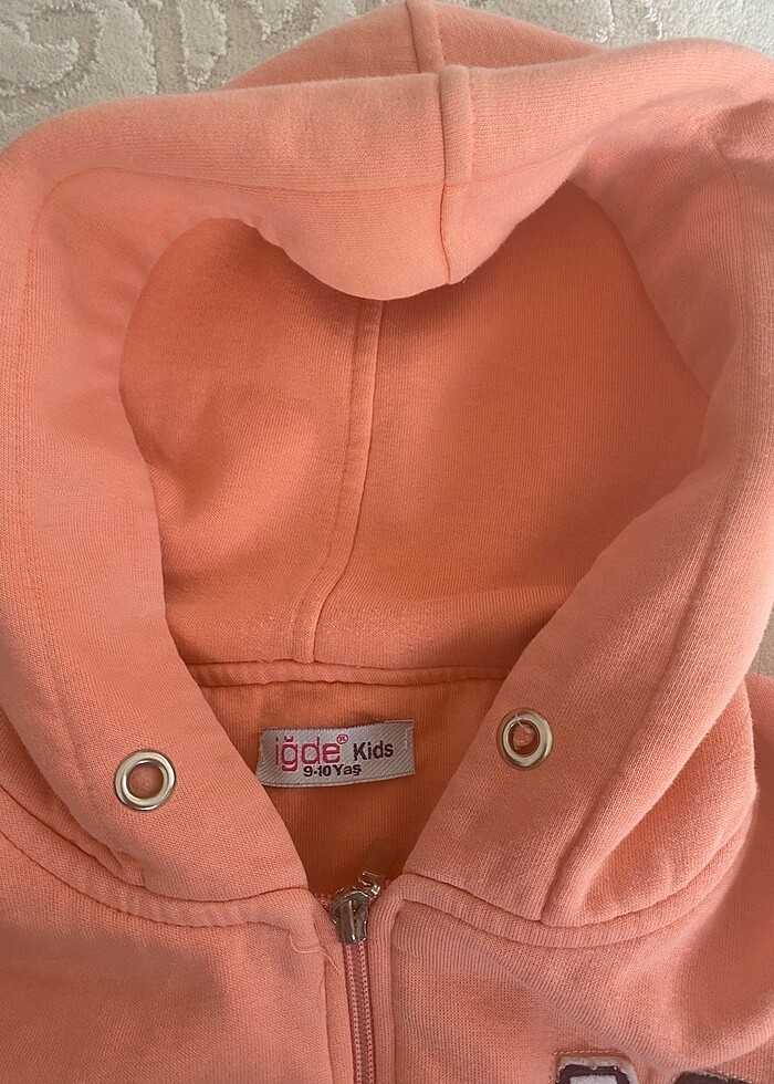 Kız çocuk kapşonlu polar - Görsel 2