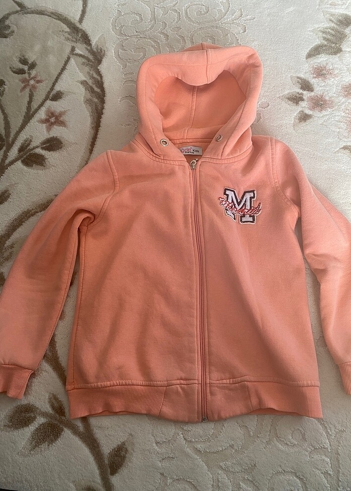 Kız çocuk kapşonlu polar - Görsel 3