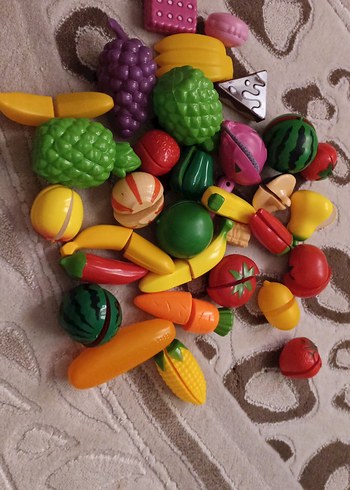 Pastel Renkli Oyuncak Sebze ve Meyve Seti - Görsel 2