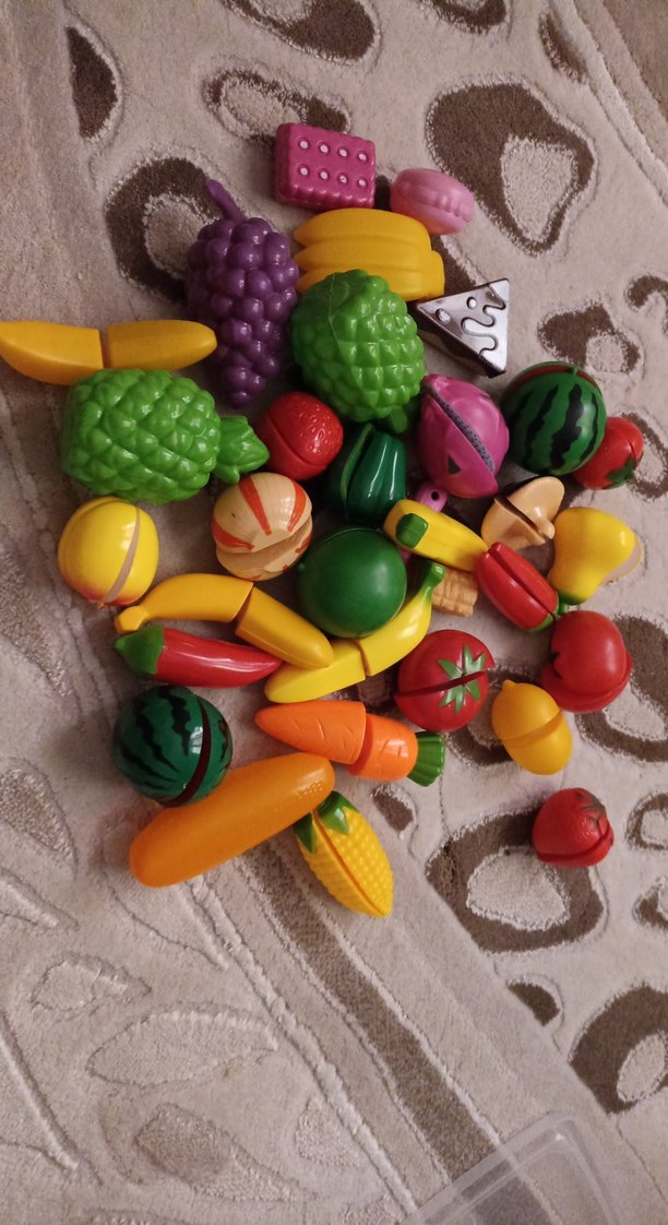 Pastel Renkli Oyuncak Sebze ve Meyve Seti - Görsel 2