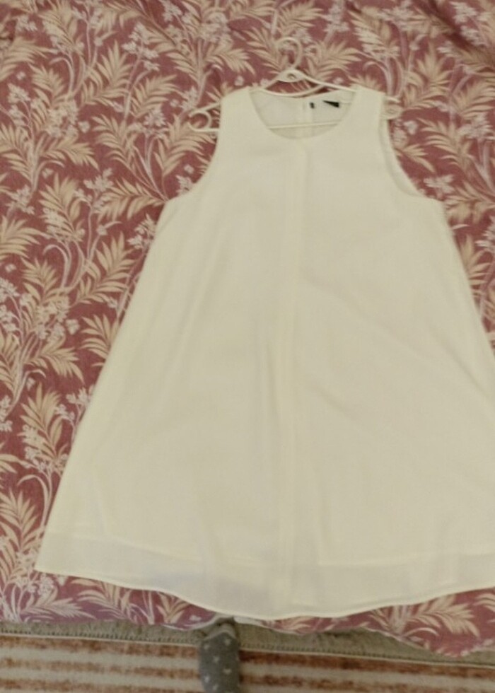 Beyaz kısa elbise - Görsel 2