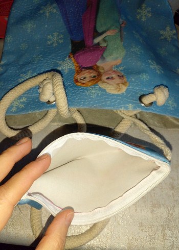 7 Yaş Beden mavi Renk elsa canta Kız Çocuk çantası