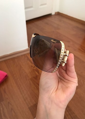  Beden beyaz Renk Chopard Zincir Detaylı Beyaz Kadın Güneş Gözlüğü