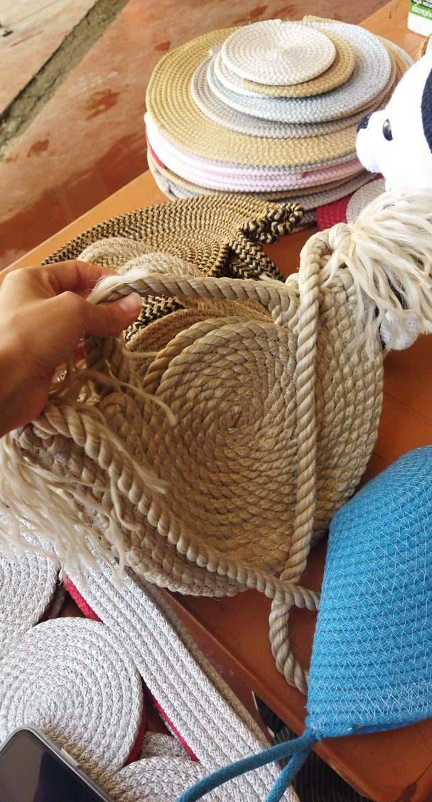 Bohem Tarzı El Yapımı Hasır Çanta - Görsel 3