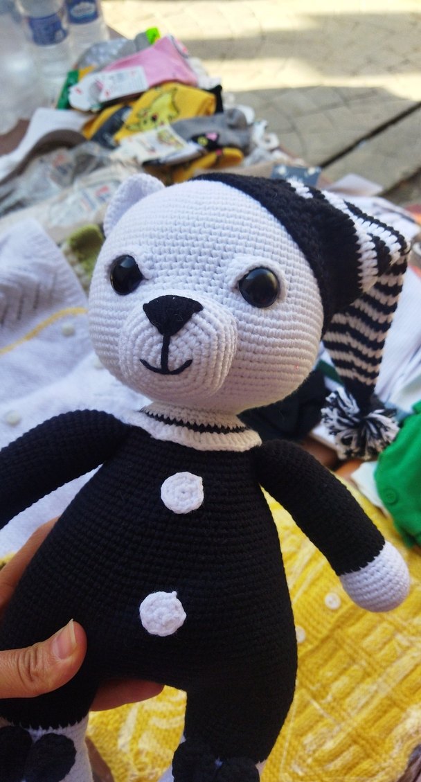 Renkli Siyah Örme Peluş Oyuncak BELEI - Görsel 2