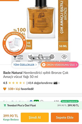 Diğer BADENATURAL çok amaçlı vücut yağı