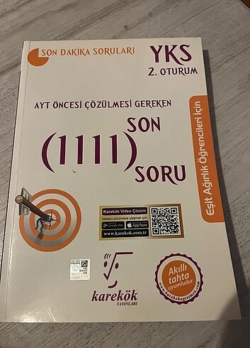 Karekök Yayınları Ayt Çözülmesi Gereken Son Sorular