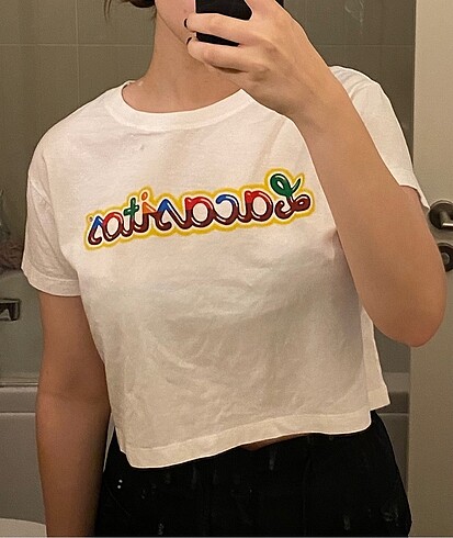 Pull and bear beyaz crop