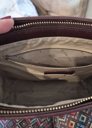 Zincir Detaylı Kahverengi Deri Kadın Çanta - Görsel 4