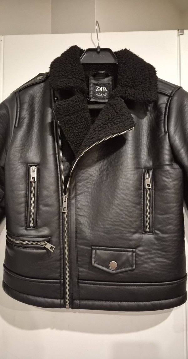 Siyah deri Ceket çocuk - Görsel 2