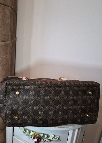 vakko Kahverengi Baskılı Deri Kadın Çanta - Görsel 11