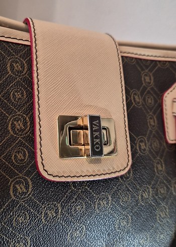 vakko Kahverengi Baskılı Deri Kadın Çanta - Görsel 2