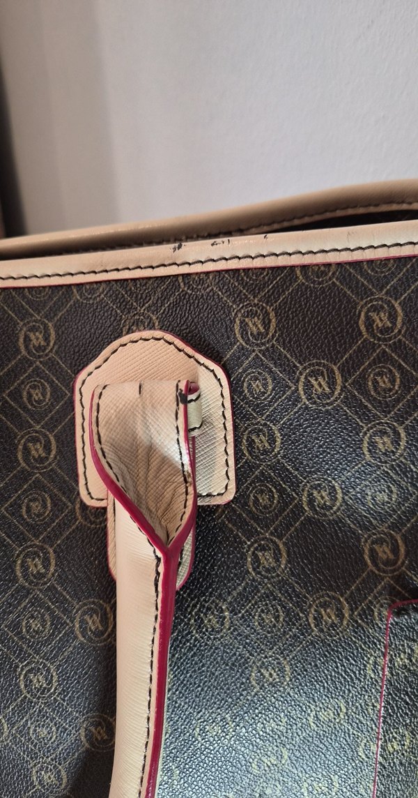 vakko Kahverengi Baskılı Deri Kadın Çanta - Görsel 3