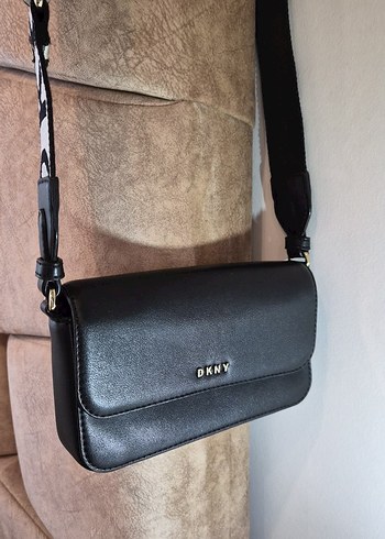 Siyah Deri Kadın Çapraz Çanta dkny - Görsel 5