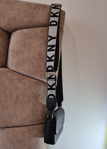 Siyah Deri Kadın Çapraz Çanta dkny - Görsel 3