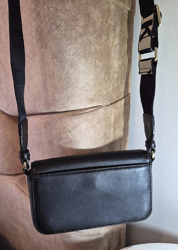 Siyah Deri Kadın Çapraz Çanta dkny - Görsel 2