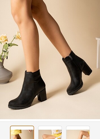 Siyah topuklu bot - Görsel 6