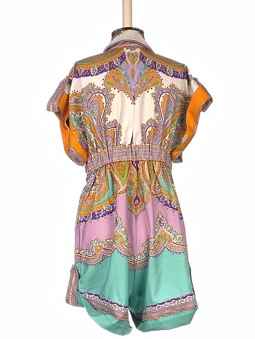 universal Beden Vintage Love Kısa Tulum %70 İndirimli.