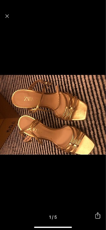 Zara gold topuklu