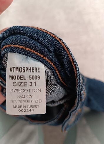 31 Beden lacivert Renk Atmospher jean