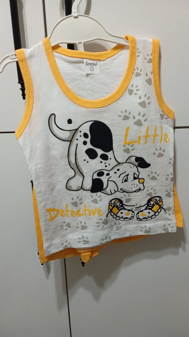 Sarı Desenli Çocuk takım - Görsel 2