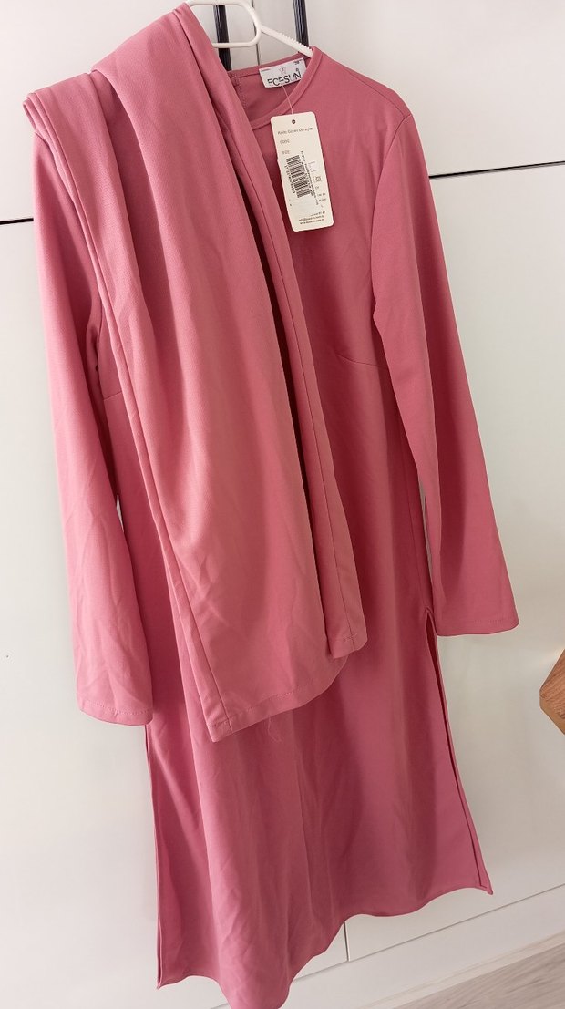 Pembe Uzun Kollu Kadın ikili takım - Görsel 2