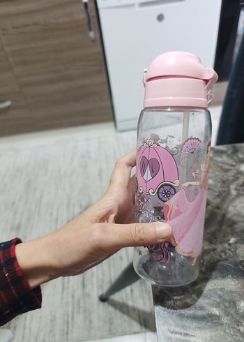 Pembe Prenses Temalı Çocuk Matara - Görsel 3