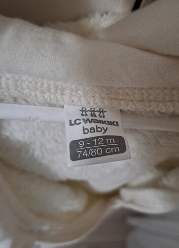 9 Ay Beden beyaz Renk Peluş Tulum