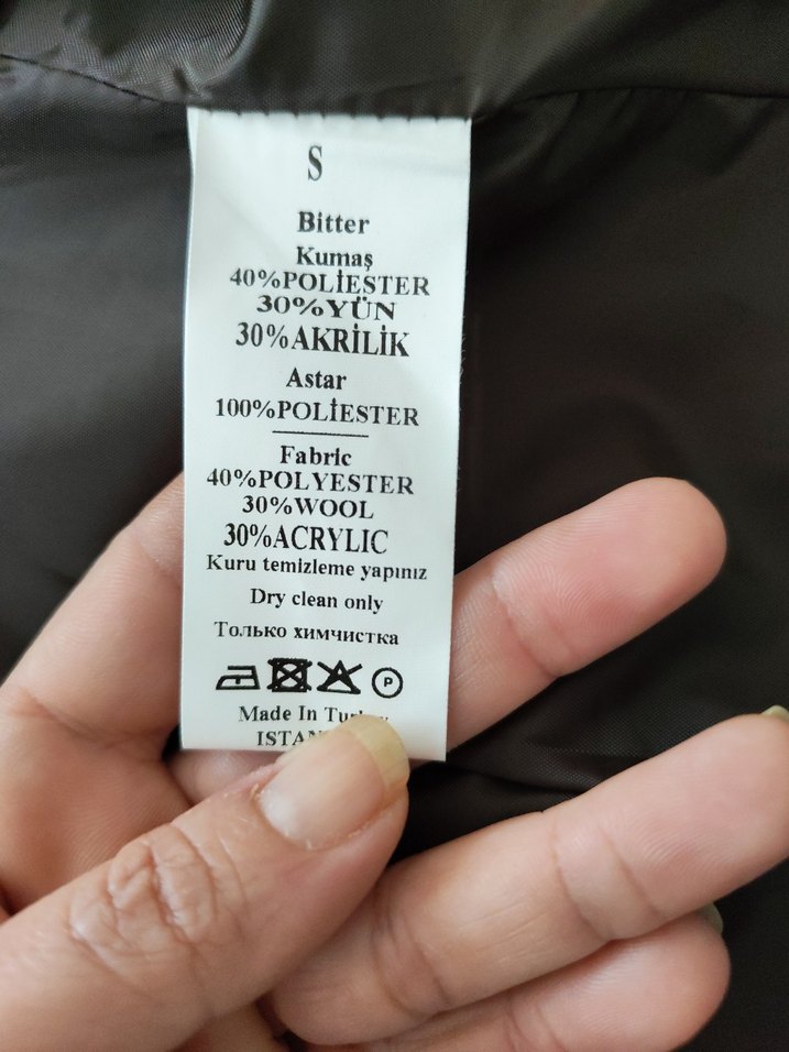 Düğmeli Bohem Kısa Kadın Kaban - Görsel 3