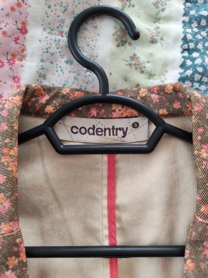 Düğmeli Vintage Bohem Kadın Blazer Ceket - Görsel 3