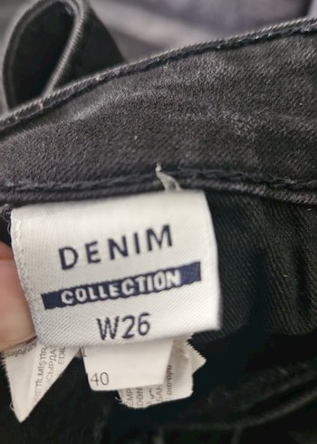 26 Beden gri Renk Gri Kadın Denim Pantolon