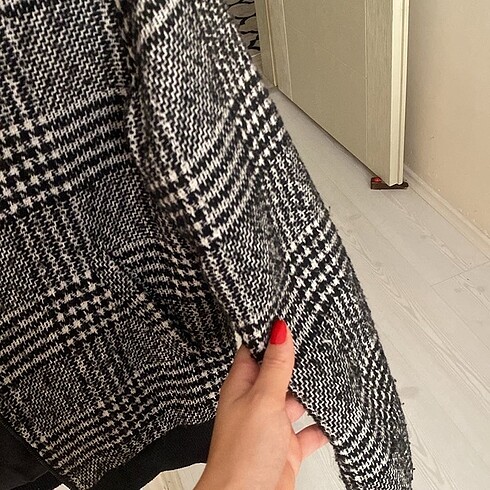 Batik Batik ekose yün bomber ceket