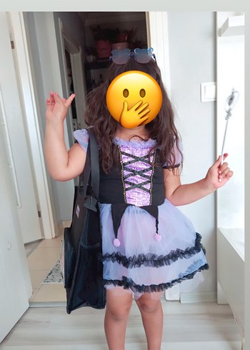 Kromi 3-5 arası Mor Gotik Çocuk Kostümü - Görsel 3