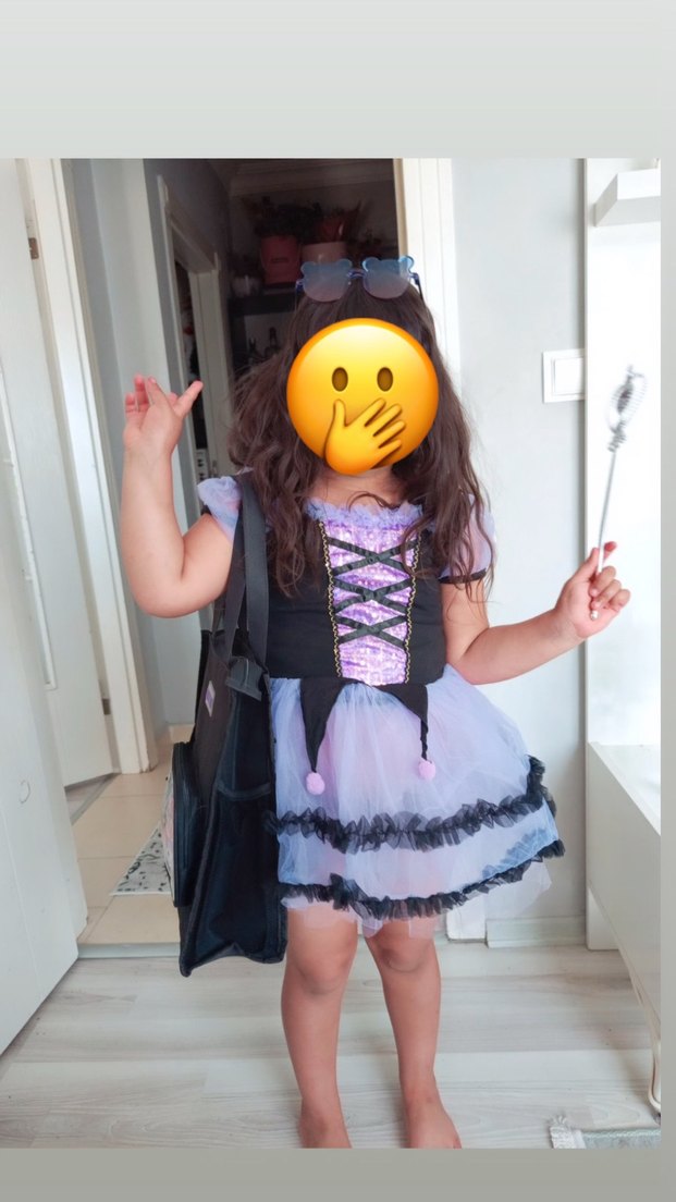 Kromi 3-5 arası Mor Gotik Çocuk Kostümü - Görsel 3