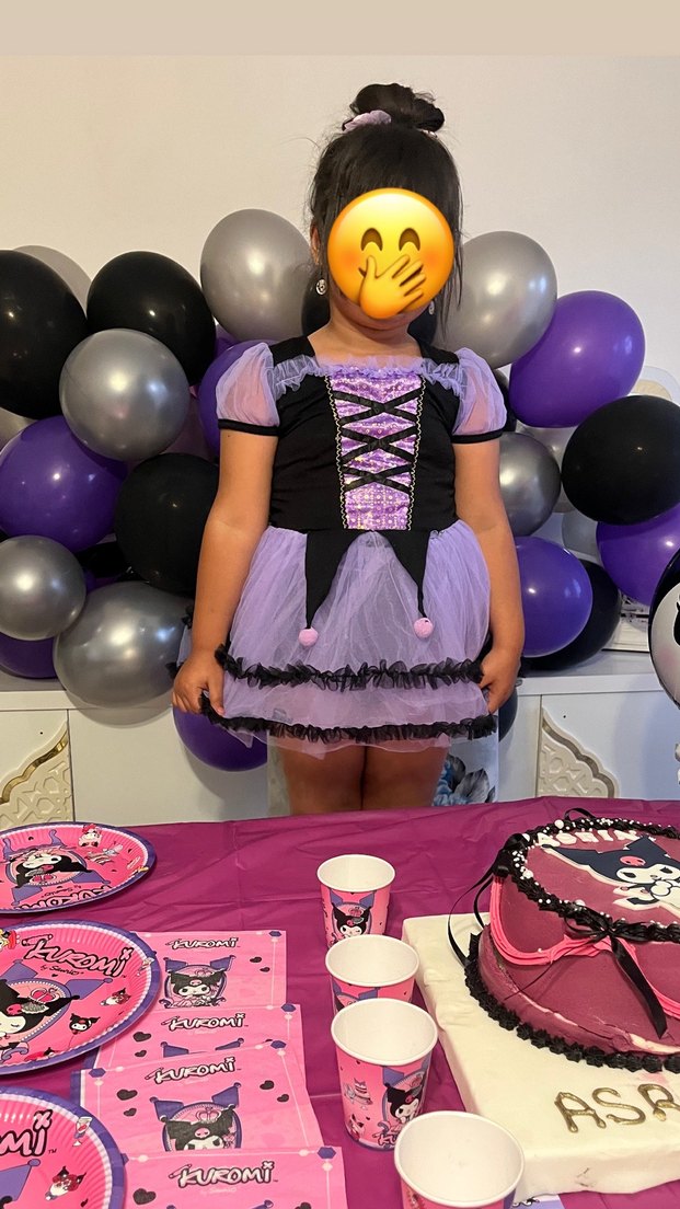 Kromi 3-5 arası Mor Gotik Çocuk Kostümü - Görsel 2