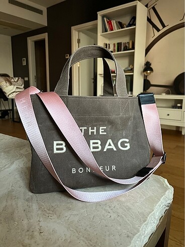 The B+Bag Bonheur Kanvas Chocolate Malt Küçük Çanta